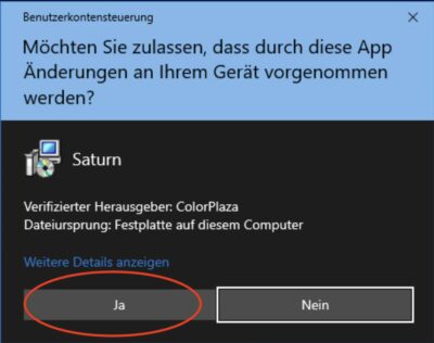 Saturn Install Win Screenshot 2